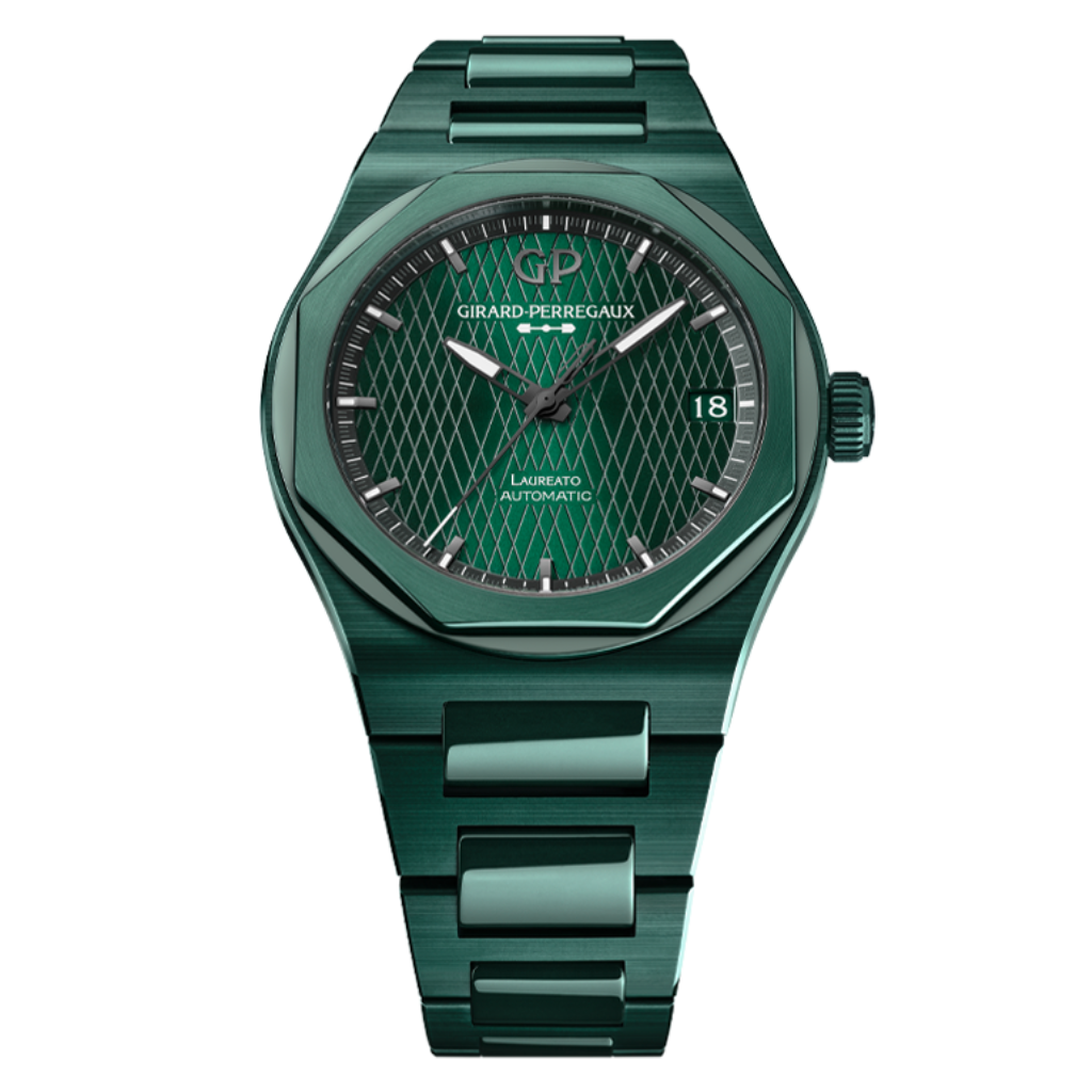 Girard-Perregaux Laureato 42 mm Green Ceramic Aston Martin Edition 42 mm Green Dial Ceramic Bracelet 81010-32-3081-1CX - WATCHXNYC