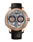 Girard-Perregaux Minute Repeater Tri-Axial Tourbillon Earth To Sky Edition 48 mm Transparent Dial 18K Pink Gold   Leather Strap 99830-52-001-BA6A - Wrist Boutique