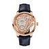 Glashutte Original Pano Inverse 42 mm Varnish Silver-Grainé Dial Red Gold Louisiana   Leather Strap, Blue 1-66-13-01-05-61