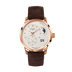 Glashutte Original Pano Matic Lunar 40 mm Silver  Dial Red Gold Louisiana   Nubuk Leather Strap, Brown 1-90-02-45-35-62