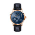 Glashutte Original PanoReserve 40 mm Radiant Blue Dial Red Gold Louisiana Nubuk Leather Strap 1-65-01-04-15-61