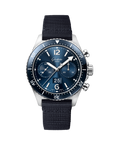 Glashuette Original SeaQ Chronograph 43.20 mm Blue Dial Stainless Steel Synthetic Strap, Blue 1-37-23-02-81-36 - WATCHXNYC