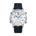 Glashutte Original Senator Cosmopolite 44 mm White Dial Stainless Steel Synthetic, Blue Strap 1-89-02-03-02-64