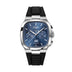 Glashutte Original Seventies Chronograph Panorama Date 40 mm Blue Dial Stainless Steel Rubber Strap, Black 1-37-02-08-02-63