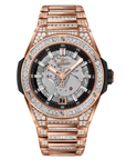 Hublot Big Bang Integrated Time Only King Gold Jewellery 40 mm Silver Dial with Diamonds Polished 18k King Gold Bracelet 456.OX.0180.OX.9804 - WATCHXNYC