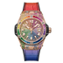Hublot Big Bang One Click King Gold Rainbow 33 mm Diamond Paved Dial Polished 18K King Gold   Leather Strap 485.OX.9900.LR.0999
