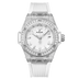 Hublot Big Bang One Click Steel White Pavé 33 mm White Dial with Diamonds Polished Stainless Steel Rubber Strap 485.SE.2010.RW.1604