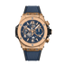 HUBLOT Big Bang Unico King Gold Blue 42 mm Transparent Dial Polished 18K King Gold Rubber Strap 441.OX.5181.RX