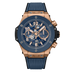 HUBLOT Big Bang Unico King Gold Blue Ceramic 44 mm Transparent Dial Polished 18K King Rubber Strap 421.OL.5180.RX