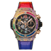 HUBLOT Big Bang Unico King Gold Rainbow 44 mm Transparent Dial with Diamonds Polished 18K King Gold Rubber with Leather Strap 421.OX.1118.LR.0999