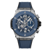 HUBLOT Big Bang Unico Titanium Blue Ceramic 42 mm Transparent Dial Microblasted Titanium Rubber Strap 441.NL.5171.RX