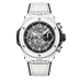 HUBLOT Big Bang Unico White Ceramic 44 mm Transparent Dial Polished White Ceramic Rubber Strap 421.HX.1170.RX
