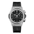 Hublot Classic Fusion Chronograph Titanium Pavé 42 mm Black Dial with Diamonds Polished Titanium   Leather Strap 541.NX.1171.LR.1704