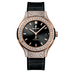 Hublot Classic Fusion King Gold Pavé 38 mm Black Dial with Diamonds Polished 18K King Gold   Leather Strap 565.OX.1480.LR.1604