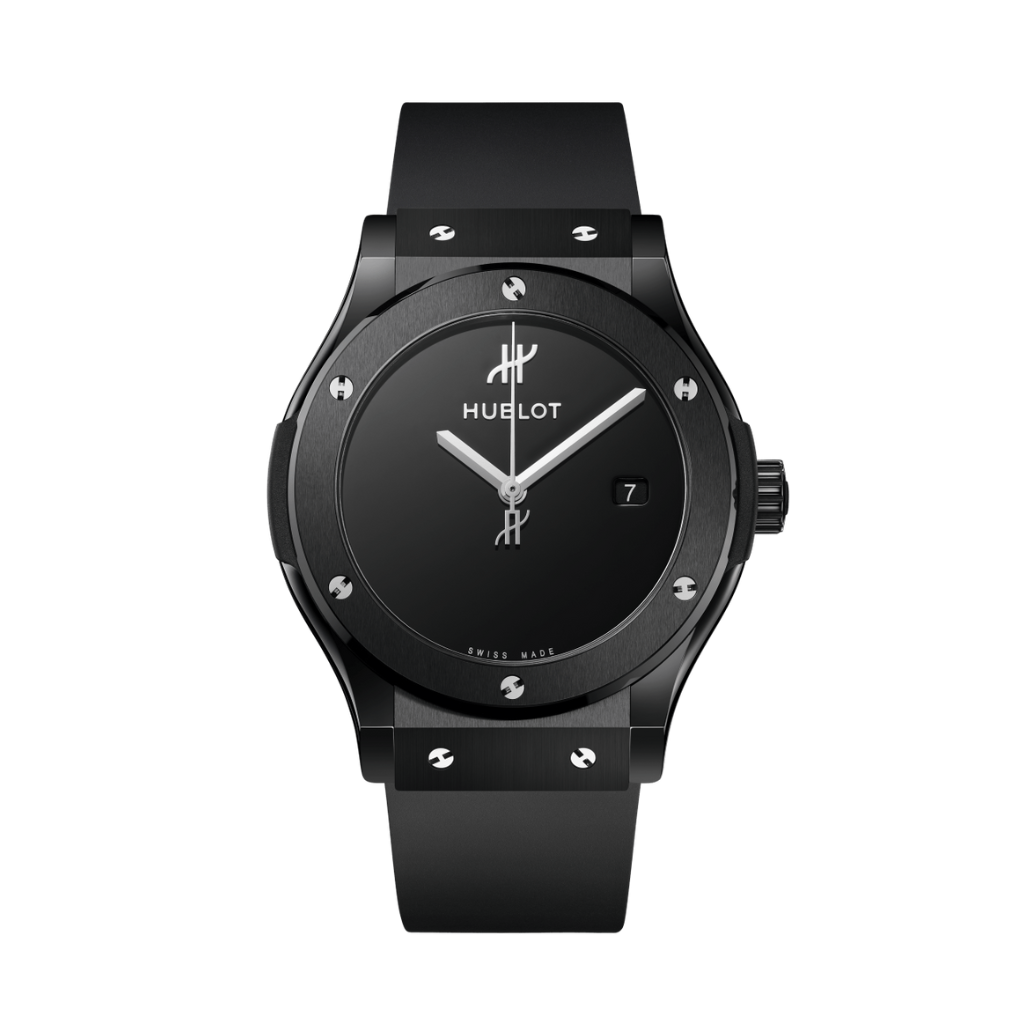 HUBLOT Classic Fusion Original Black Magic 42 mm Black Dial Polished Black Ceramic Rubber Strap 542.CX.1270.RX.MDM - WATCHXNYC