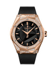 Hublot Classic Fusion Orlinski King Gold Alternative Pavé 40 mm Black Dial with Diamonds Polished 18K King Gold Rubber Strap 550.OS.1800.RX.1804.ORL19 - WATCHXNYC