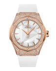 Hublot Classic Fusion Orlinski King Gold White Pavé 40 mm White Dial with Diamonds Polished 18K King Gold Rubber Strap 550.OS.2200.RW.1604.ORL20 - WATCHXNYC