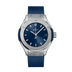 HUBLOT Classic Fusion Titanium Blue 29 mm Blue Dial Polished Titanium Rubber Strap 591.NX.7170.RX