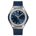 Hublot Classic Fusion Titanium Blue 33 mm Blue Dial Polished Titanium Rubber Strap 581.NX.7170.RX