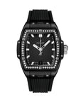 Hublot Spirit of Big Bang Black Magic Diamonds 39 mm Black Dial with Diamonds Polished and Satin-finished Black Ceramic Rubber Strap 662.CX.1170.RX.1204 - Wrist Boutique