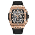 HUBLOT Spirit of Big Bang King Gold 42 mm Transparent Dial Polished 18K King Gold Rubber Strap 642.OX.0180.RX