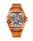 Hublot Spirit of Big Bang Tourbillon Orange Sapphire 42 mm Transparent Dial Polished Orange Sapphire Crystal Transparent Strap 645.JO.0120.RT - WATCHXNYC