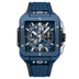 HUBLOT Square Bang Unico Blue Ceramic 42 mm Transparent Dial Microblasted and Polished Blue Ceramic Rubber Strap 821.EX.5170.RX