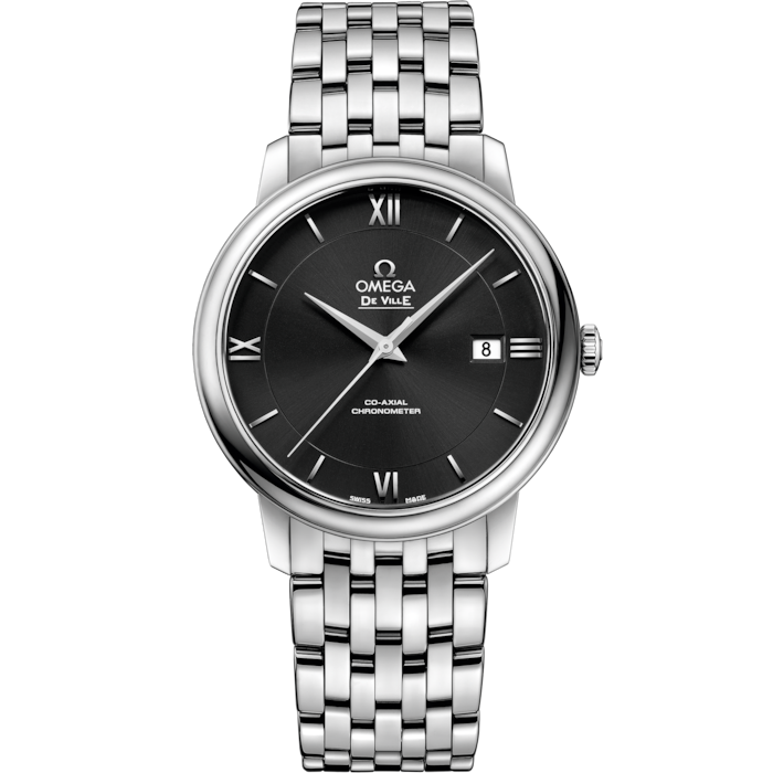 Omega De Ville Prestige 39.5 mm Black Dial Stainless Steel Bracelet 424.10.40.20.01.001 - WATCHXNYC