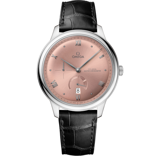 Omega De Ville Prestige 41 mm Pink Dial Stainless Steel Strap 434.13.41.21.10.001 - WATCHXNYC
