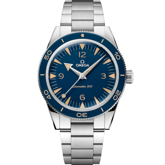 Omega Seamaster 300 41 mm Blue Dial Stainless Steel Bracelet 234.30.41.21.03.001 - WATCHXNYC