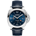 Panerai Luminor Dieci Giorni GMT 44 mm Sun-Brushed Blue Dial Polished Stainless Steel   Leather Strap PAM01482