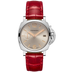 Panerai Luminor Due 38 mm Ivory Dial Polished Steel Shiny Red Strap PAM01248