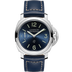Panerai Luminor Logo 44 mm Blue Dial Polished Steel Dark Blue   Strap PAM01085