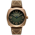 Panerai Radiomir Bronzo 47 mm Green Dial Brushed Bronze   Leather Strap PAM00760