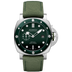 Panerai Submersible QuarantaQuattro Verde Smeraldo 44 mm Green Dial Brushed Steel Recycled PET Green Strap PAM01287