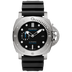 Panerai Submersible Titanio 47 mm Black Dial Brushed Titanium Caoutchouc Accordeon Black Strap PAM02305