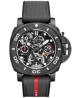 Panerai Submersible Tourbillon GMT Luna Rossa Experience Edition 45 mm Transparent Dial Carbotech Bi-Material Grey Luna Rossa Strap PAM01405 - WATCHXNYC