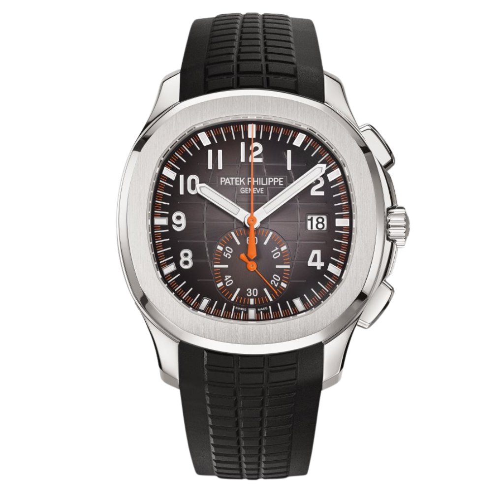 Patek Philippe  Aquanaut 42.2 mm Black Dial Stainless Steel Rubber Strap 5968A-001 - WATCHXNYC