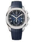 Patek Philippe  Aquanaut 42.2 mm Blue Dial 18K White Gold Rubber Strap 5968G-001 - WATCHXNYC