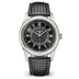 Patek Philippe Calatrava Sweep Seconds Tiffany Blue Carbon Dial White Gold Case   Black Leather Strap  40 mm 6007G-011