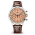 Patek Philippe Complications Chronograph Salmon Dial White Gold Case   Brown Strap 41mm 5172G-010