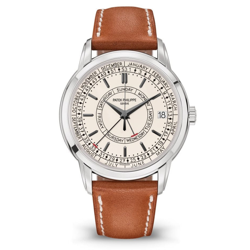 Patek Philippe Complications Silver Opaline Dial Steel Case   Strap 40 mm 5212A-001 - WATCHXNYC