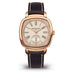 Patek Philippe Gondolo Silver Roman Dial Rose Gold Diamond Case   Brown Strap 33.8mm 7041R-001