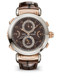 Patek Philippe Grand Complications Grandmaster Chime Brown Gold Time  Dial & Calandar Dial White & Rose Gold Reversible Case   Leather Strap 47.7 mm 6300GR-001 - WATCHXNYC