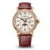 Patek Philippe Grand Complications Retrograde Silver & Gold Dial Rose Gold Engraved Case   Leather Strap 38 mm 5160/500R-001
