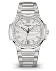 Patek Philippe Nautilus Silver Dial Stainless Steel & Diamond Case/Bracelet 35.2mm 7118-1200A-010 - WATCHXNYC