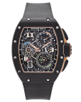 Richard Mille RM72-01 Automatic Winding Lifestyle Flyback Chronograph 38.40 mm x 47.34 mm Transparent Dial 18k Rose Gold and Black Ceramic Rubber Strap - Wrist Boutique
