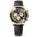 Rolex Cosmograph Daytona 40 mm Bright Black and Golden set with Diamonds Dial 18 kt Yellow Gold Oysterflex Bracelet 126518ln-0006