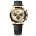Rolex Cosmograph Daytona 40 mm Golden and Bright Black Dial 18 kt Yellow Gold Oysterflex Bracelet 126518ln-0012