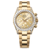 Rolex Cosmograph Daytona 40 mm Golden set with Diamonds Dial 18 kt Yellow Gold Oyster Bracelet 126598tbr-0001